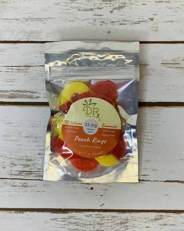 DRx CBD Gummy Rings - Peach