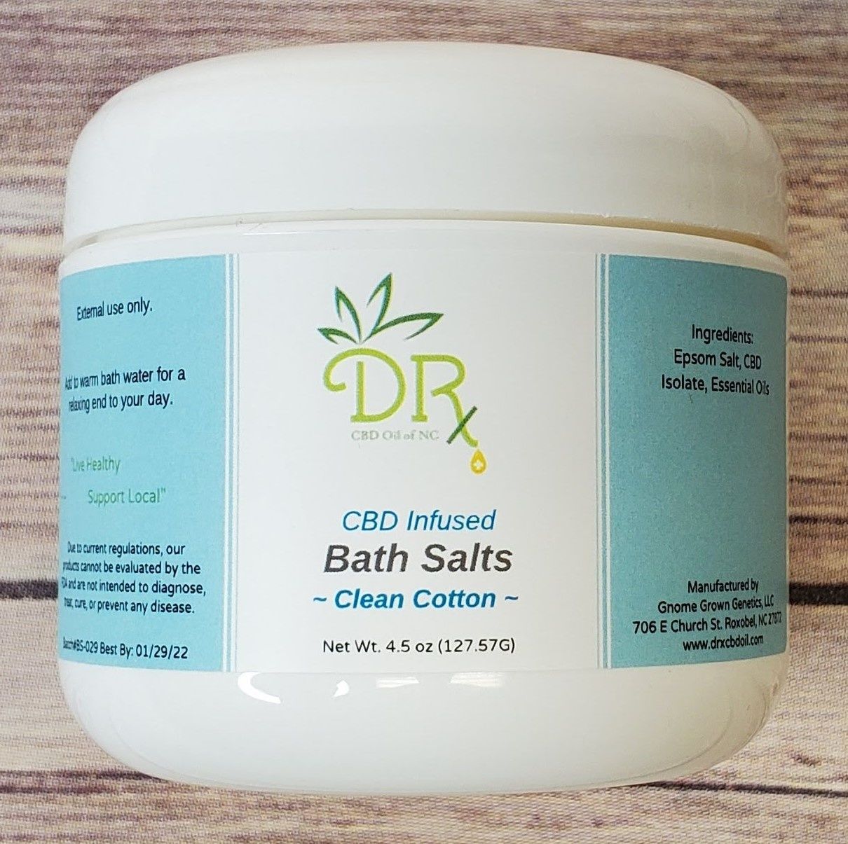 DRx CBD Infused Bath Salts - Clean Cotton