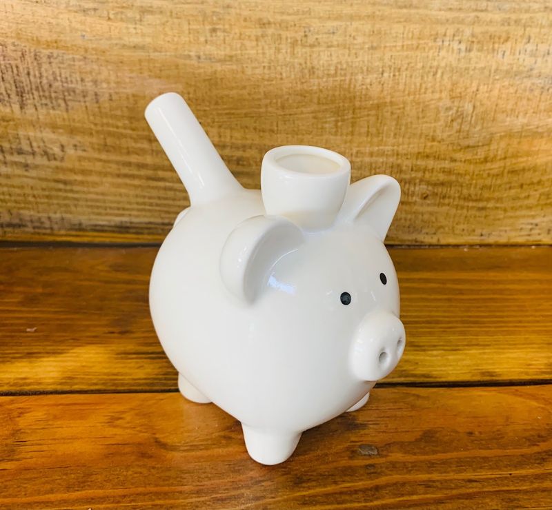 Puff Puff Piggy Pipe - White