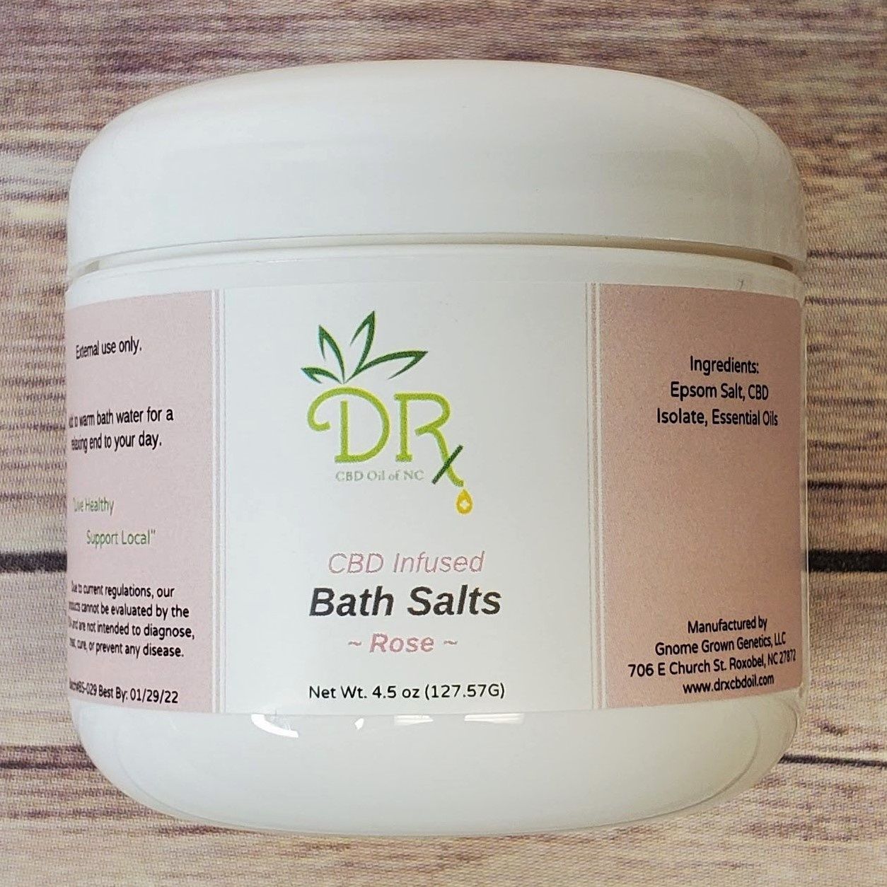 DRx CBD Infused Bath Salts - Vanilla Rose