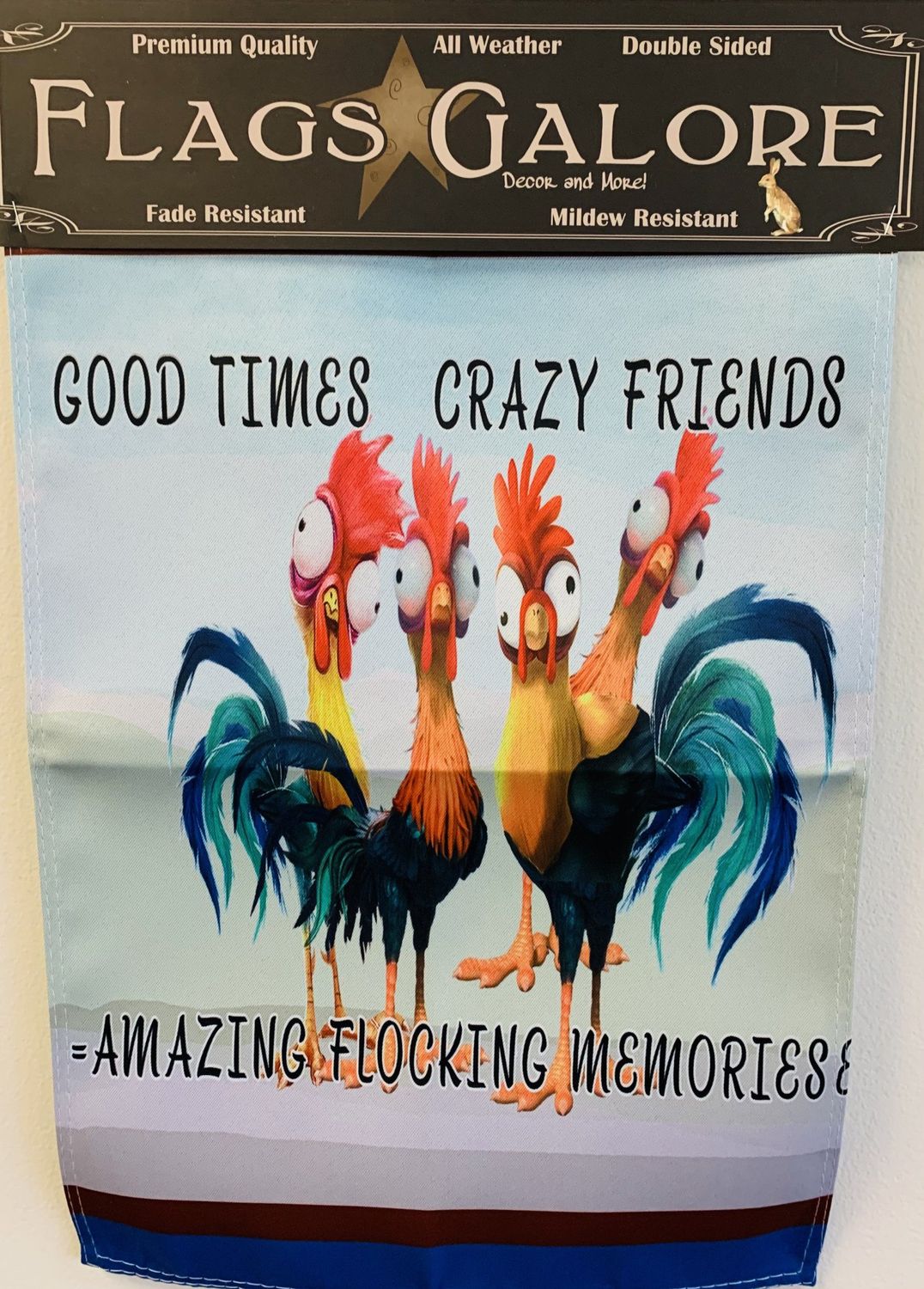 Good Times Crazy Friends Flocking - Garden Flag