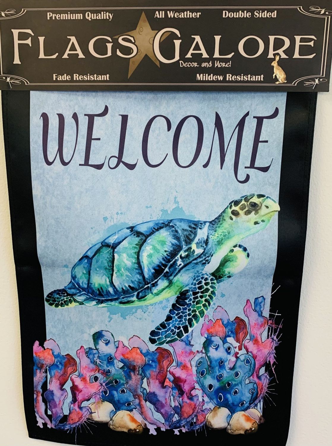 Flag-Welcome Turtle Garden Flag