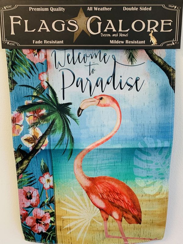Flag-Welcome To Paradice Garden Flag