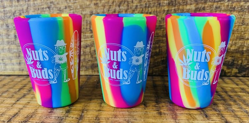 Nuts &amp; Buds Tie Dyed Silicone Shot Glass