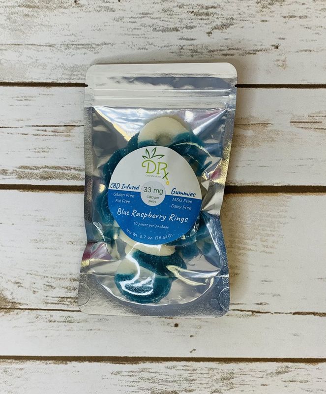 DRx CBD Gummy Rings - Blue Raspberry