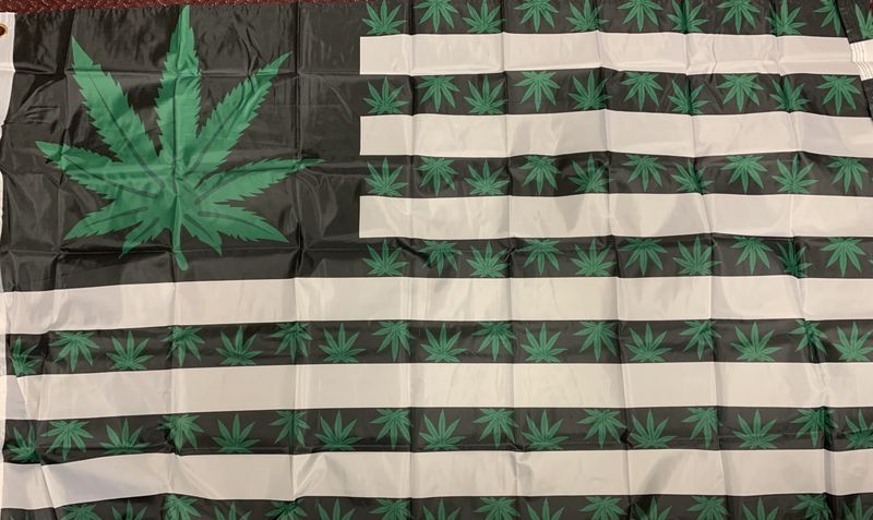 Flag 3x5 Hemp Leaf