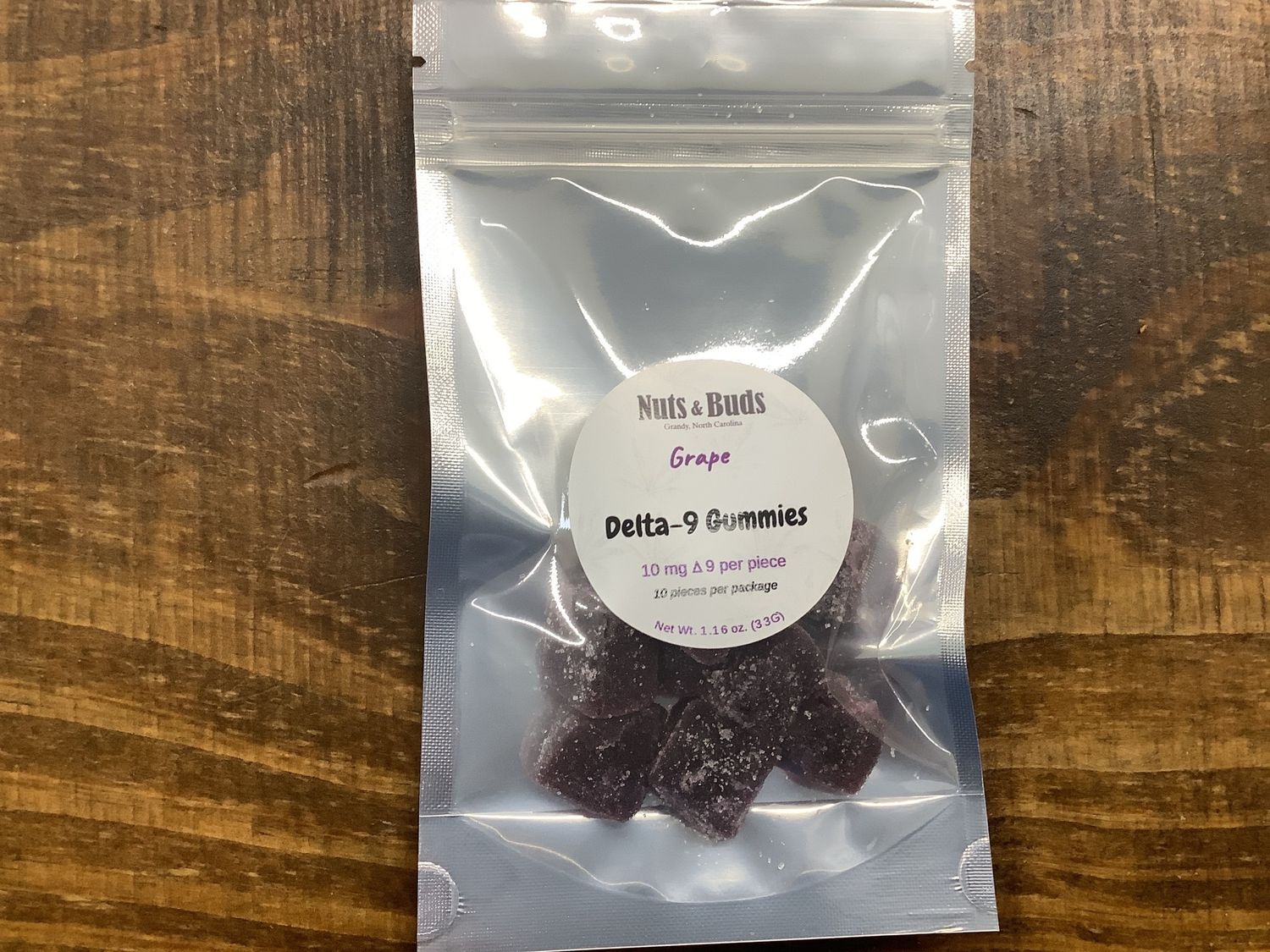 Nuts &amp; Buds (Delta 9) Grape - 10mg per gummie