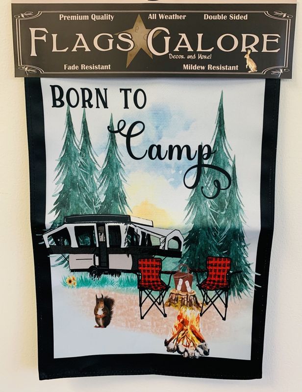 Flag-Born to Camp Garden Flag