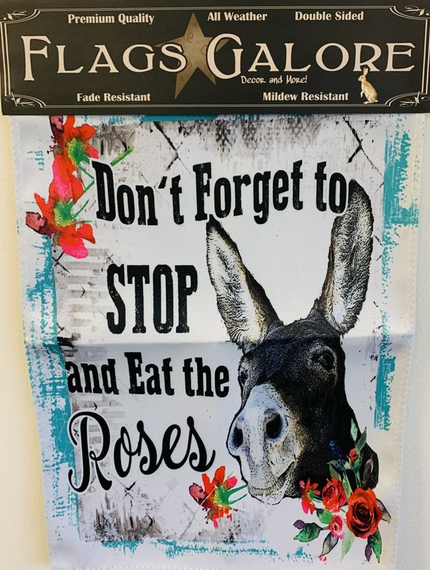Flag-Eat Roses Garden Flag