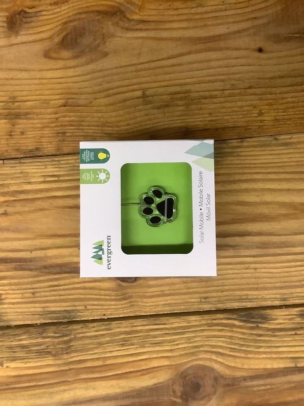 Color Changing Solar Mobile Paw Print