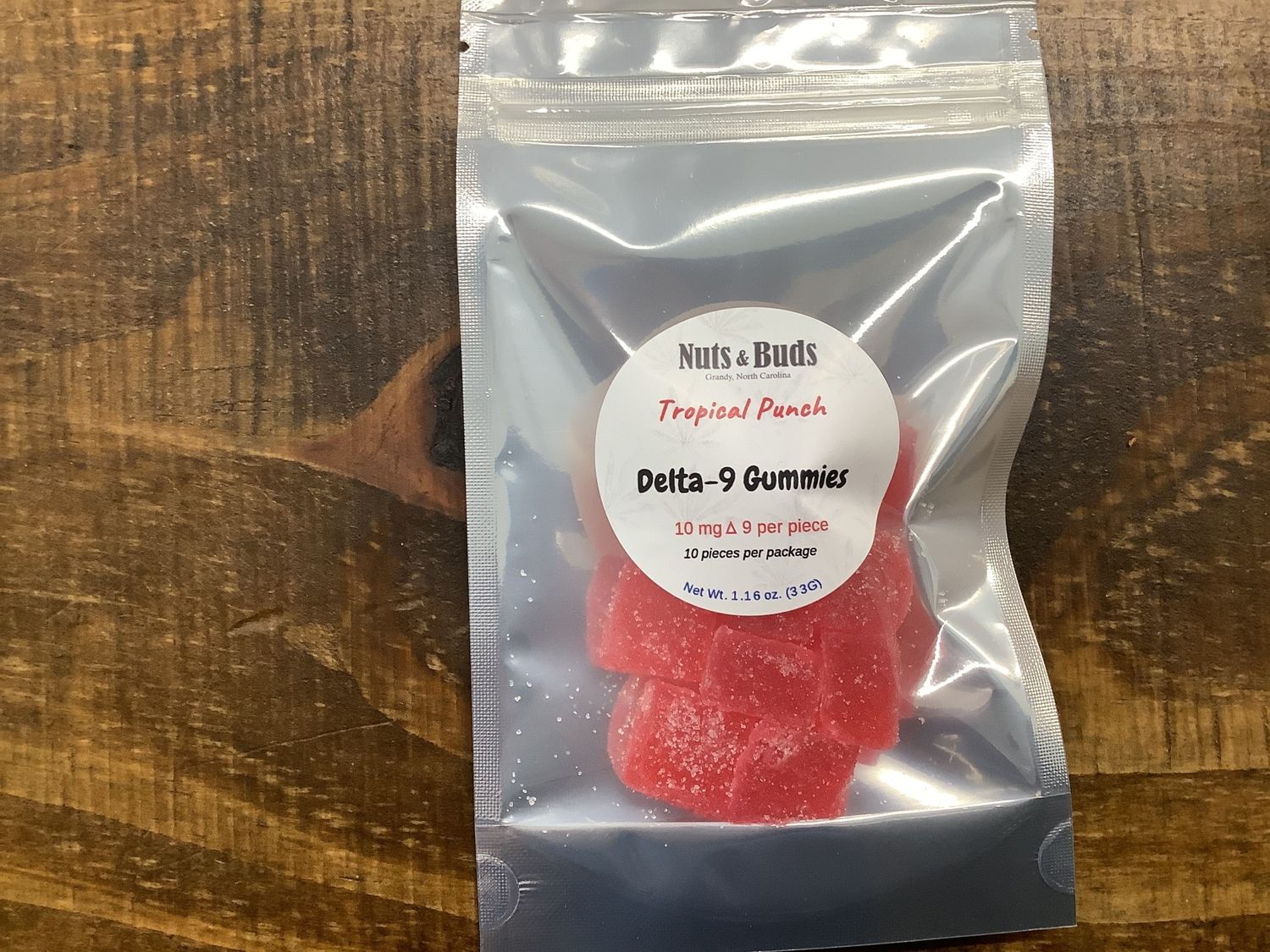 Nuts and Buds (Delta 9) Tropical Punch- 10mg per gummie