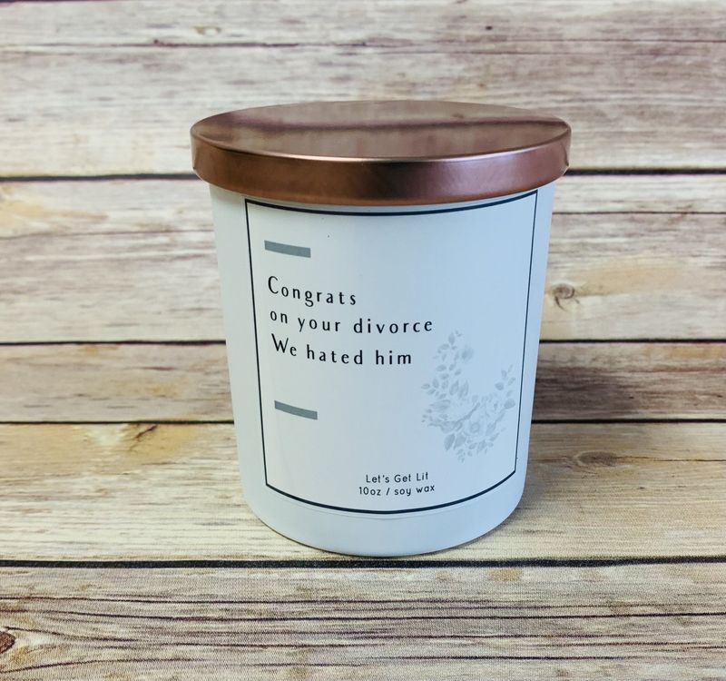 Soy Candle-Congrats on Your Divorse
