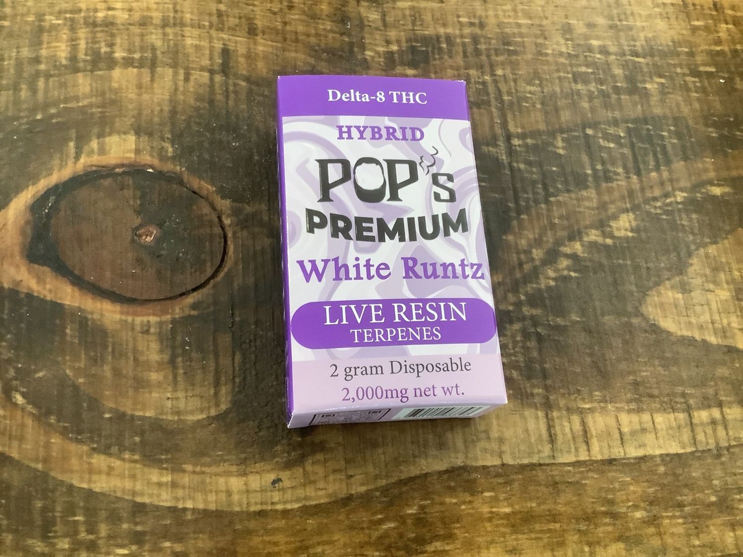 POP’s Premium D8 cart ( White Runtz -Hybrid) 2g