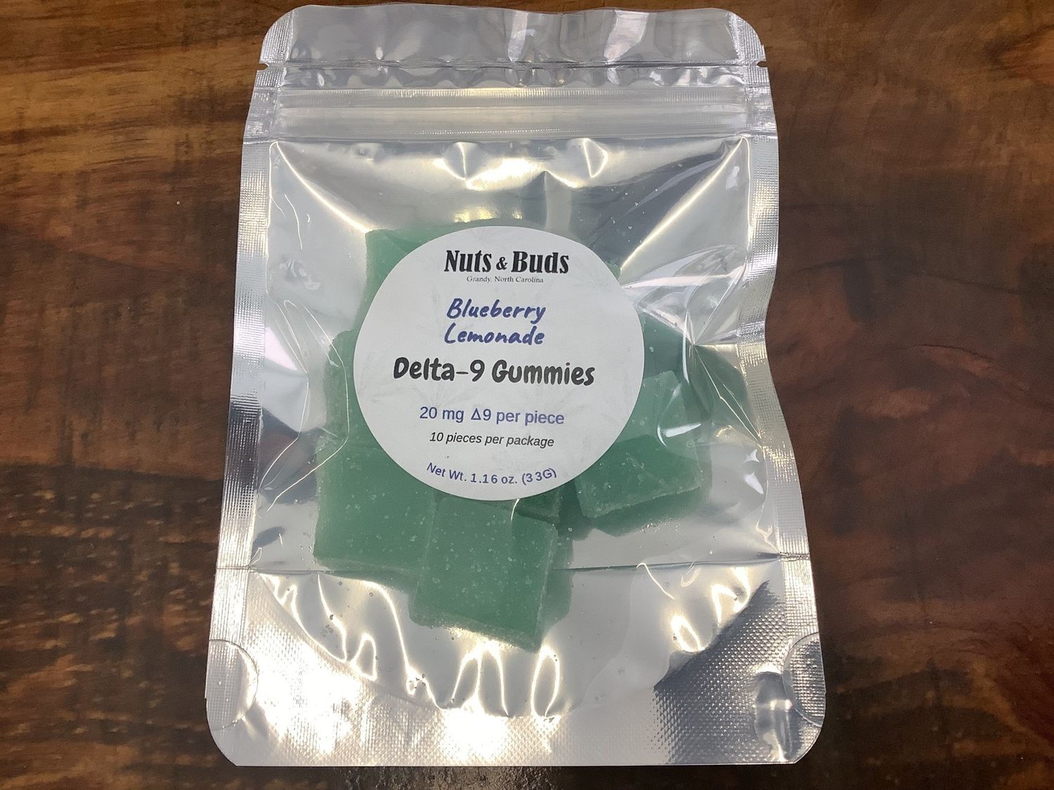 Nuts and Buds (Delta 9) Blue Rasberry Lemonade-20mg per gummie