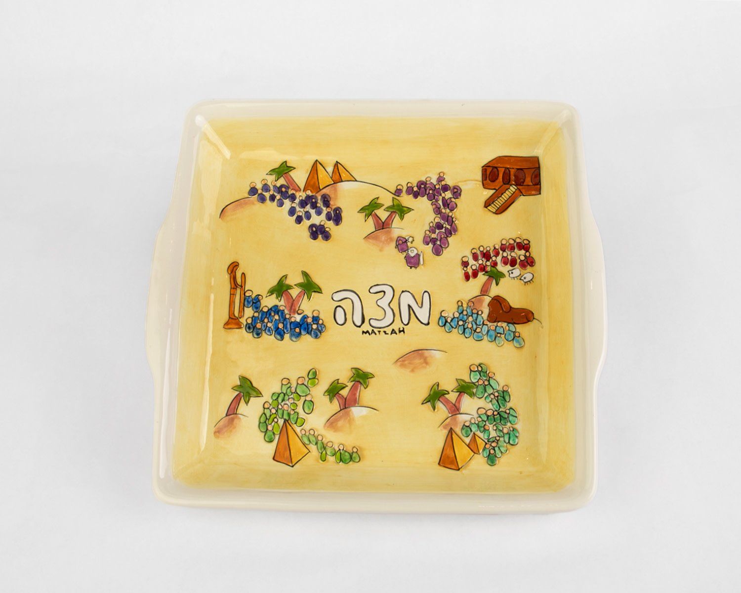 Hand Painted Matzah Plate