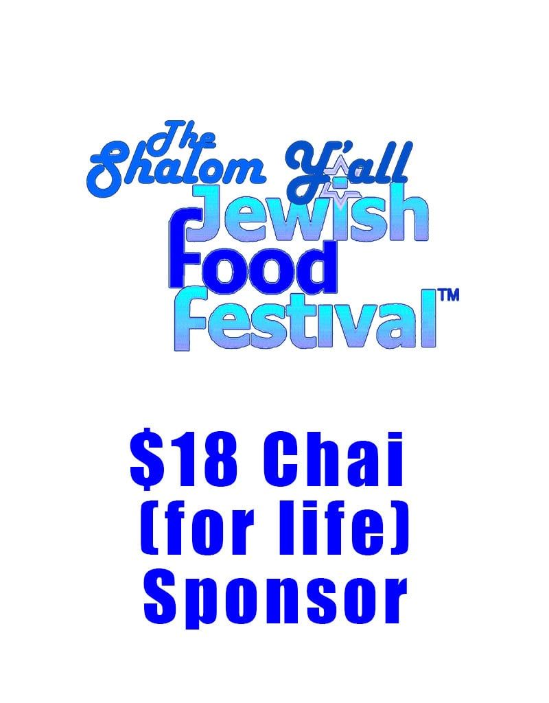 $18 Chai (for life) Sponsor