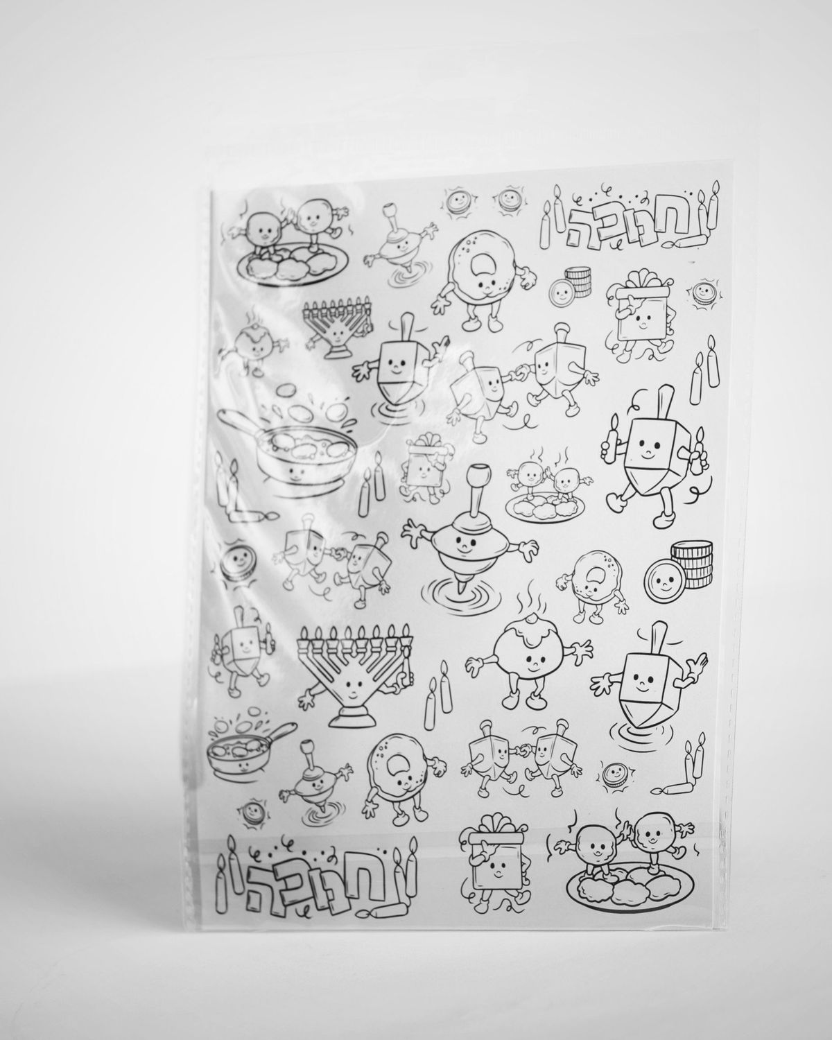 Chanukah Stickers, Color and Stick