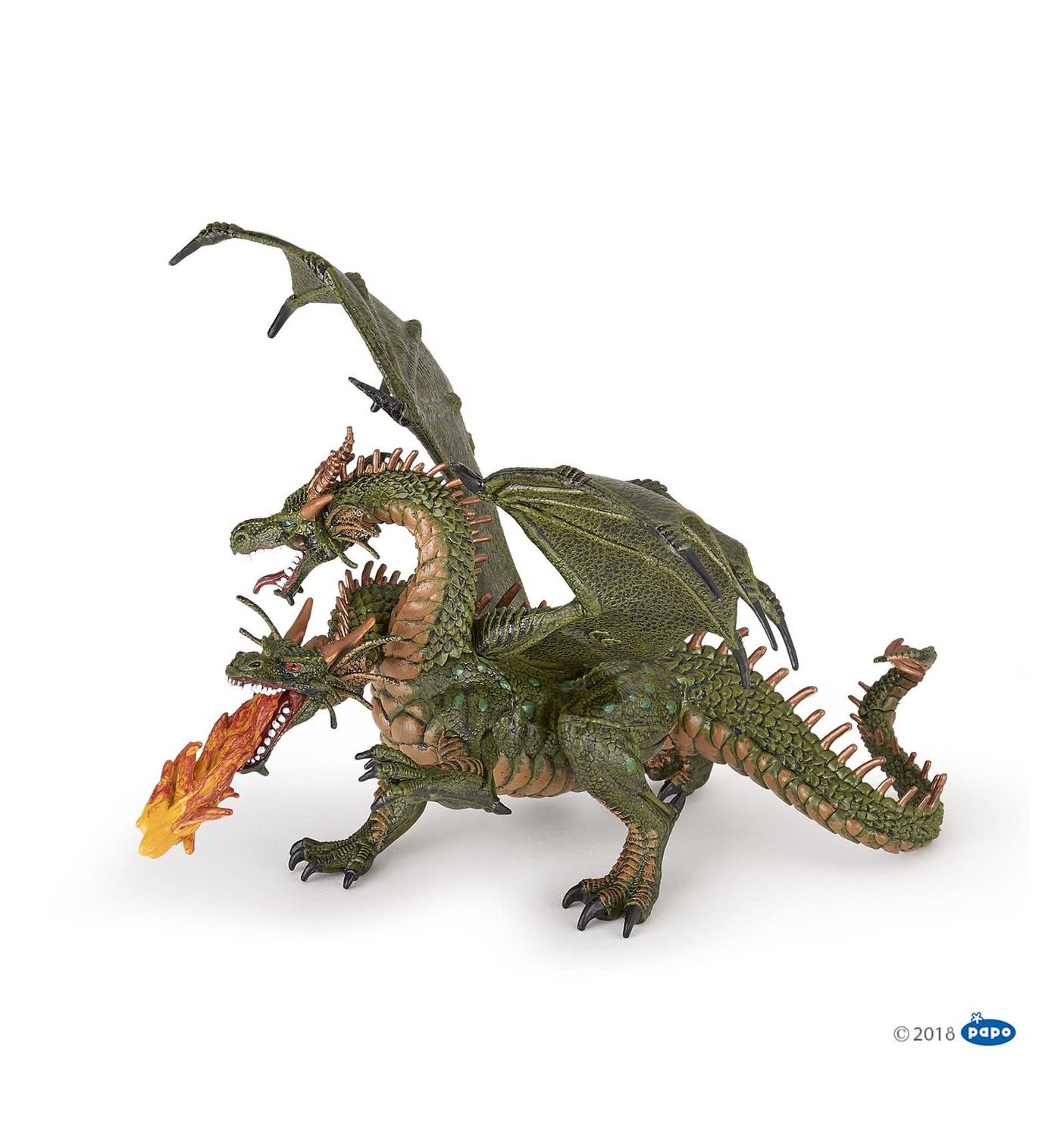 Papo Two Headed Dragon Green