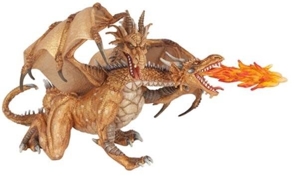 Papo Two Headed Dragon Gold