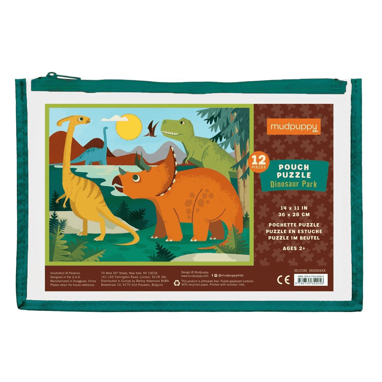 DINOSAURS 12 pc Pouch Puzzle