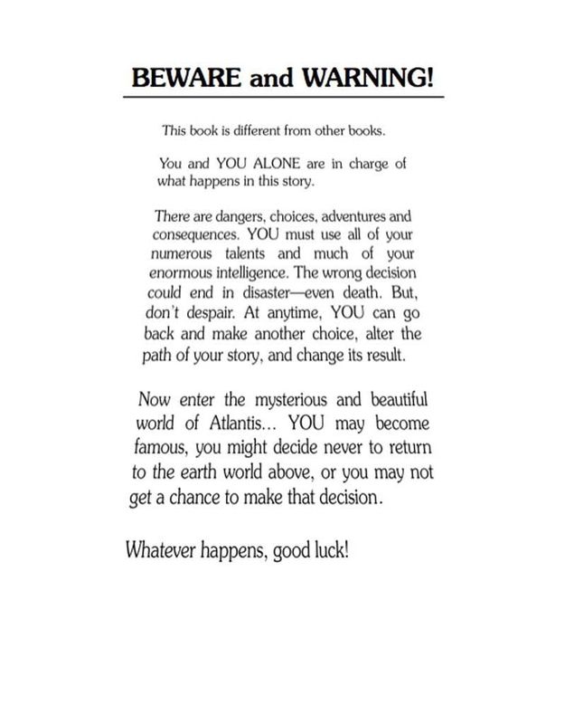 CYOA #2 Journey Under The Sea
