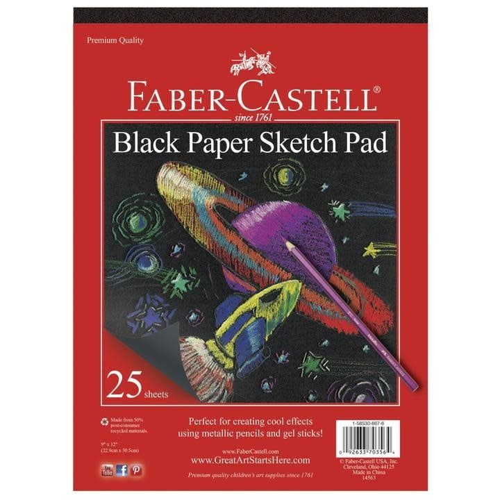 Black Paper Pad 9&quot; x 12
