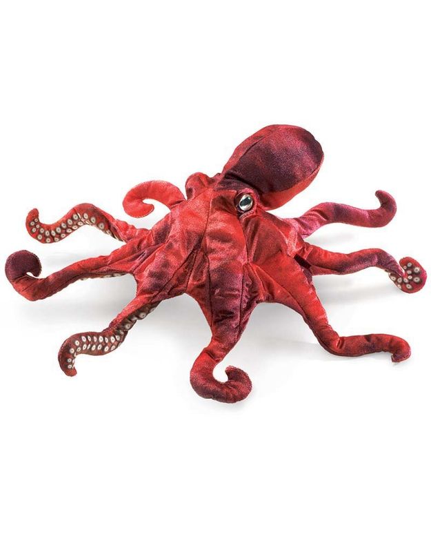 Folkmanis OCTOPUS, RED Puppet