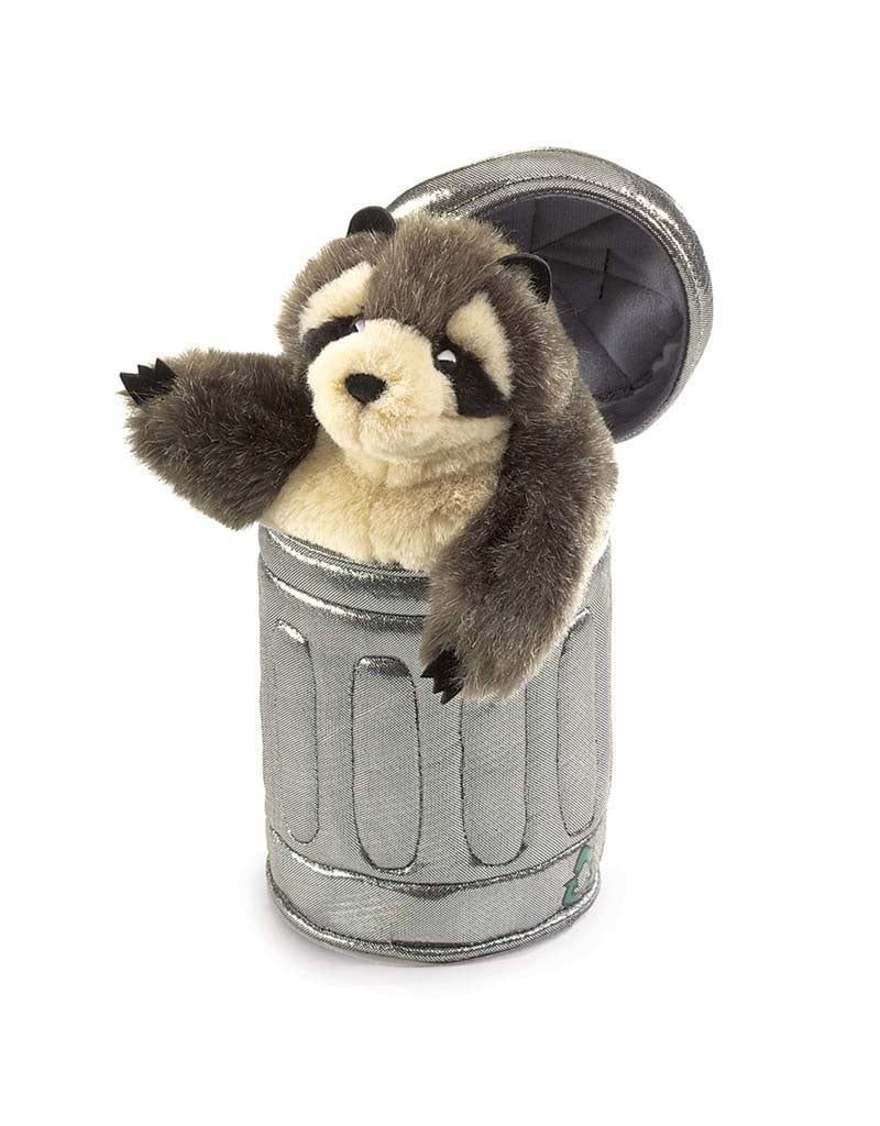 Folkmanis RACCOON IN GARBAGE CAN Puppet