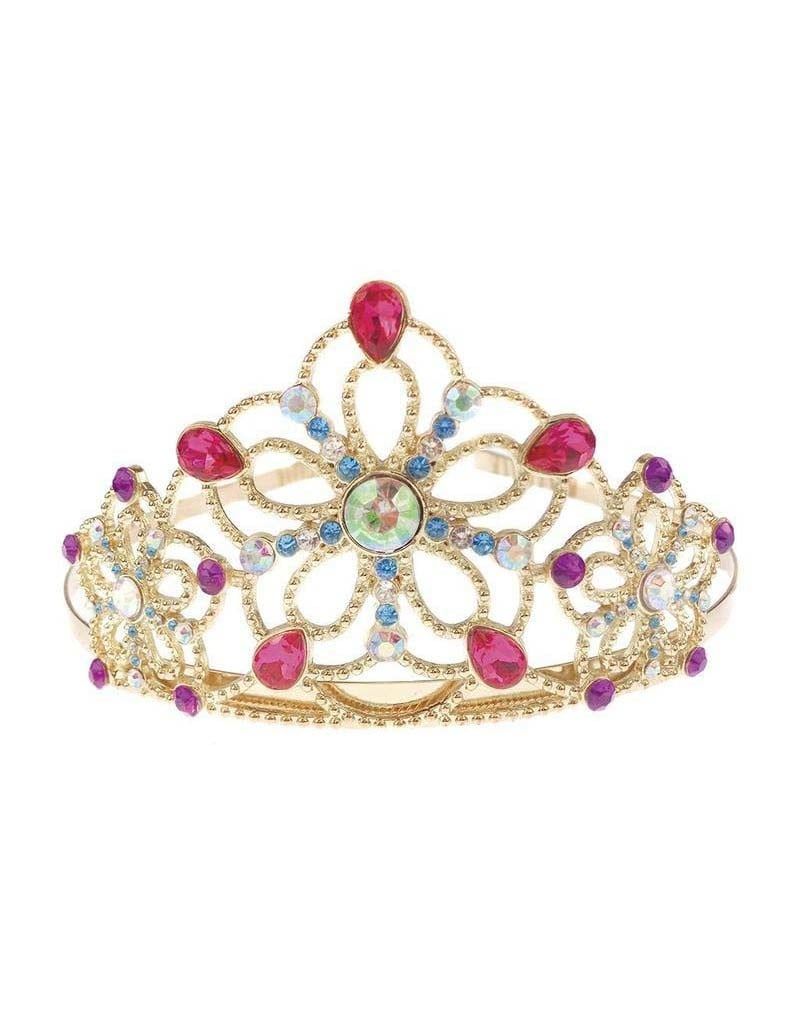 Bejewelled Tiara, Gold Metal with Multi Gems