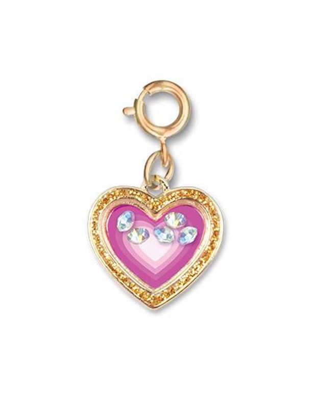 Charm It! Gold Heart Shaker Charm