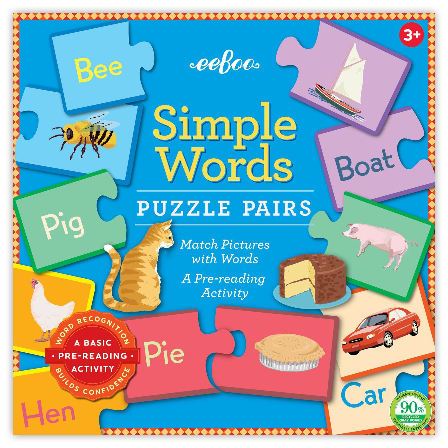 Eeboo Simple Words Puzzle Pairs