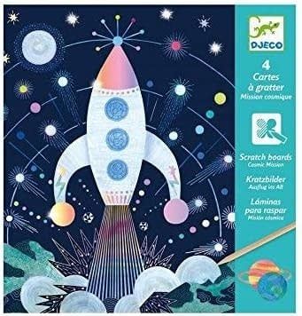 **Djeco Petit Gifts - Scratch Cards Cosmic Mission