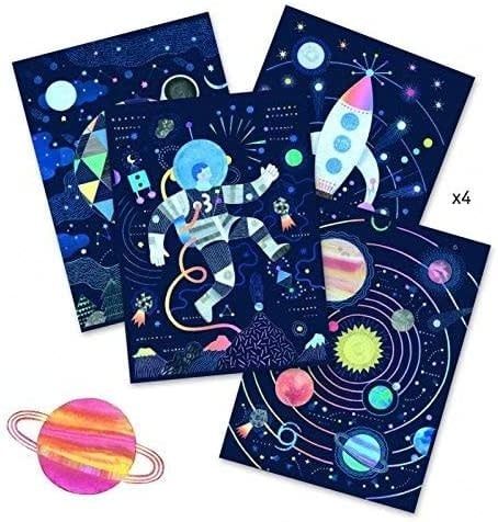 **Djeco Petit Gifts - Scratch Cards Cosmic Mission