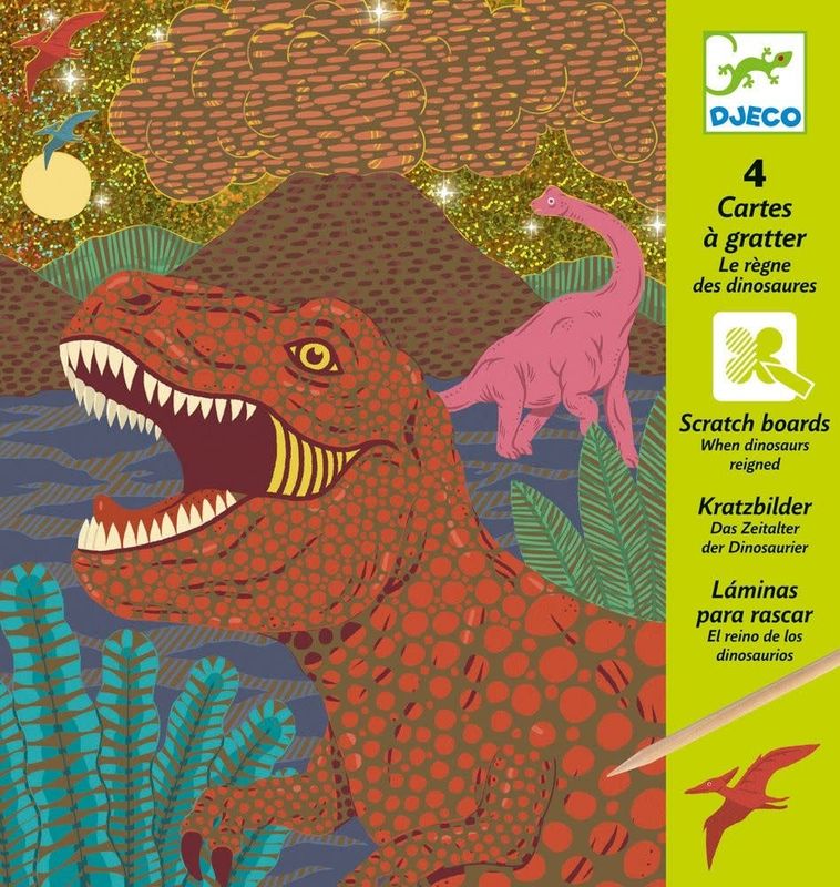 **Djeco Scratch Cards When Dinosaurs Reigned