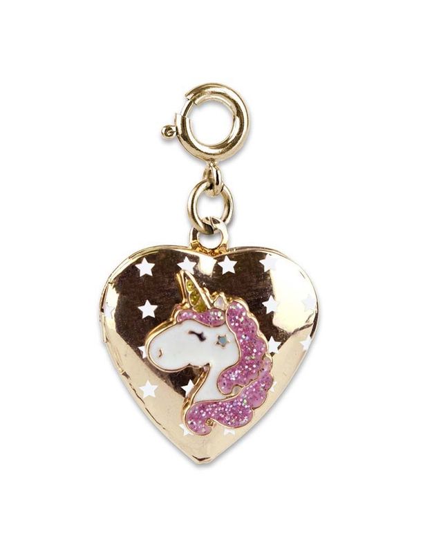 Charm It!  Gold Unicorn Locket Charm