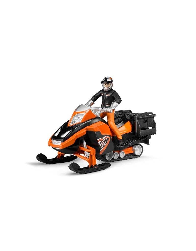 Snowmobile with driver and accessories