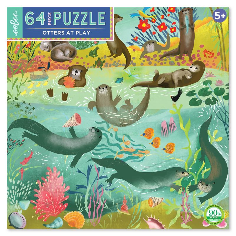 64PC Otters at Play Puzzle