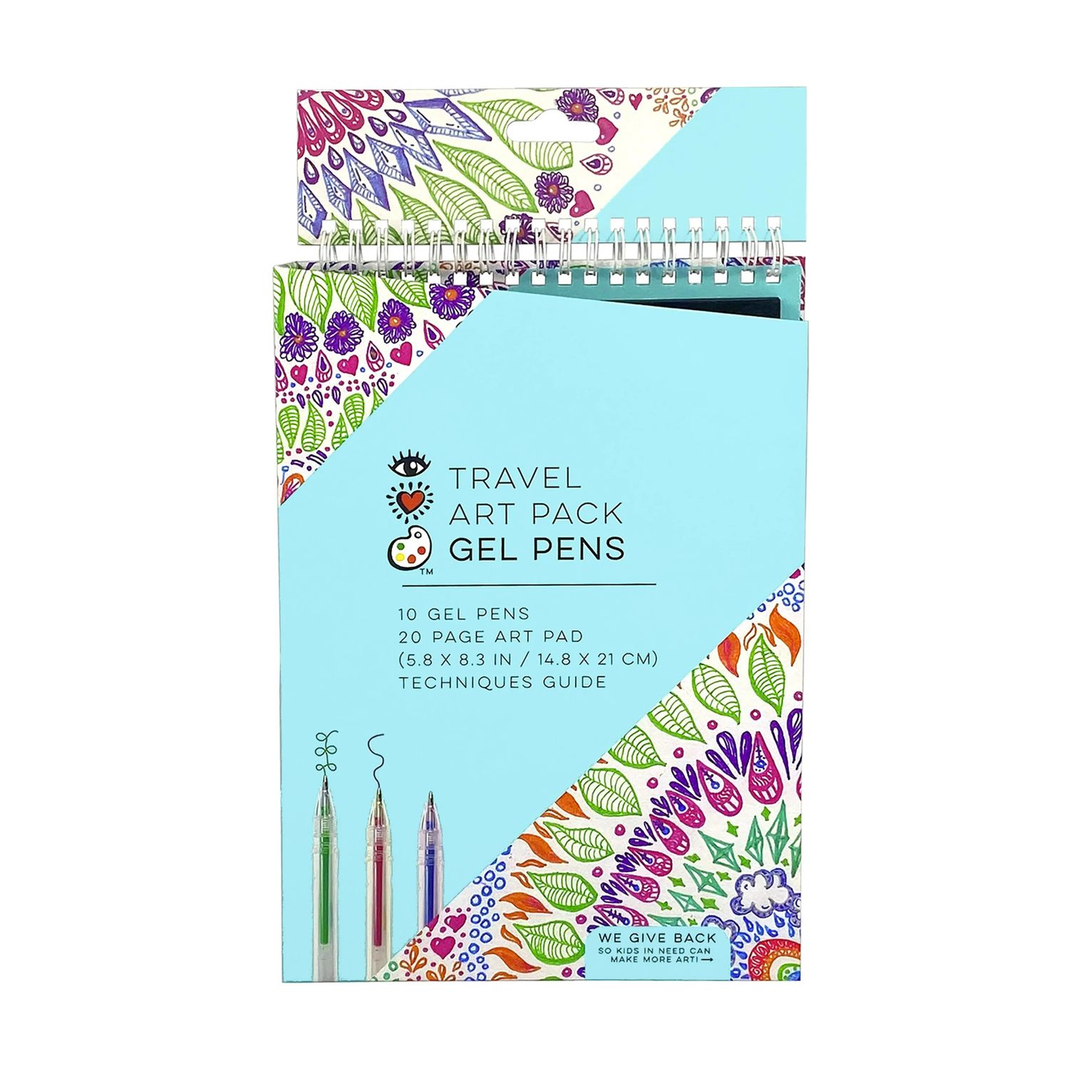 Bright Stripes - Travel Art Pack Gel Pens