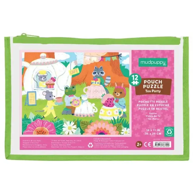12pc Pouch Puzzle Tea Party