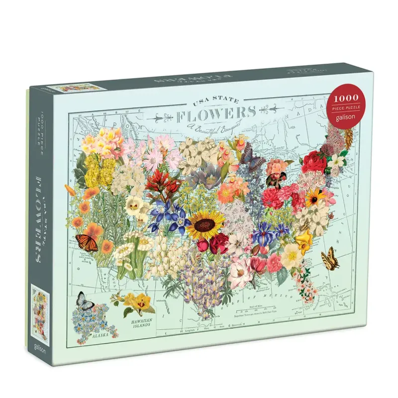 1000pc USA State Flowers