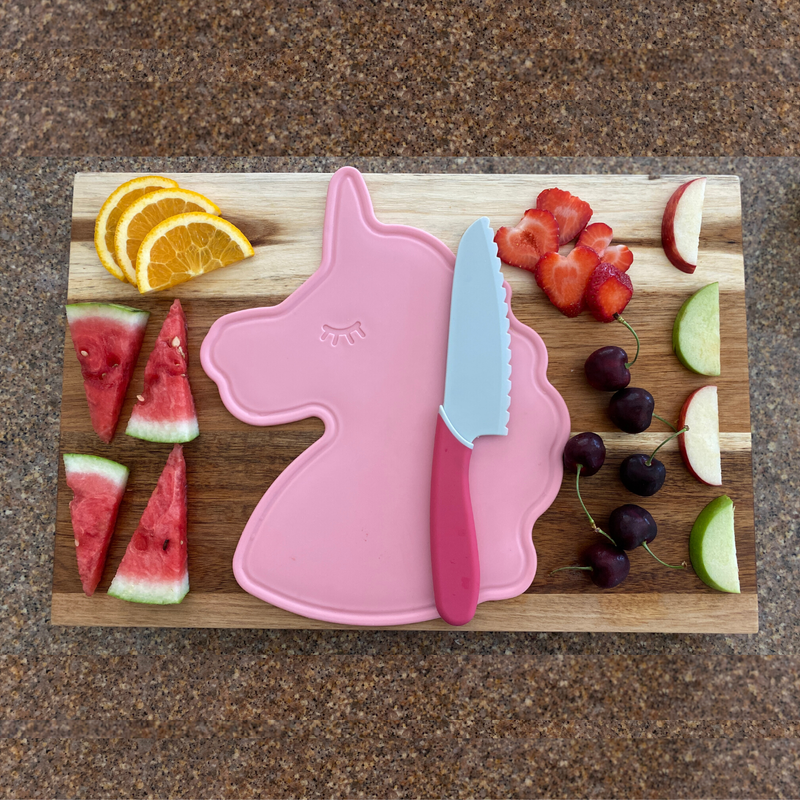 Unicorn Cutting Board & Knife Set