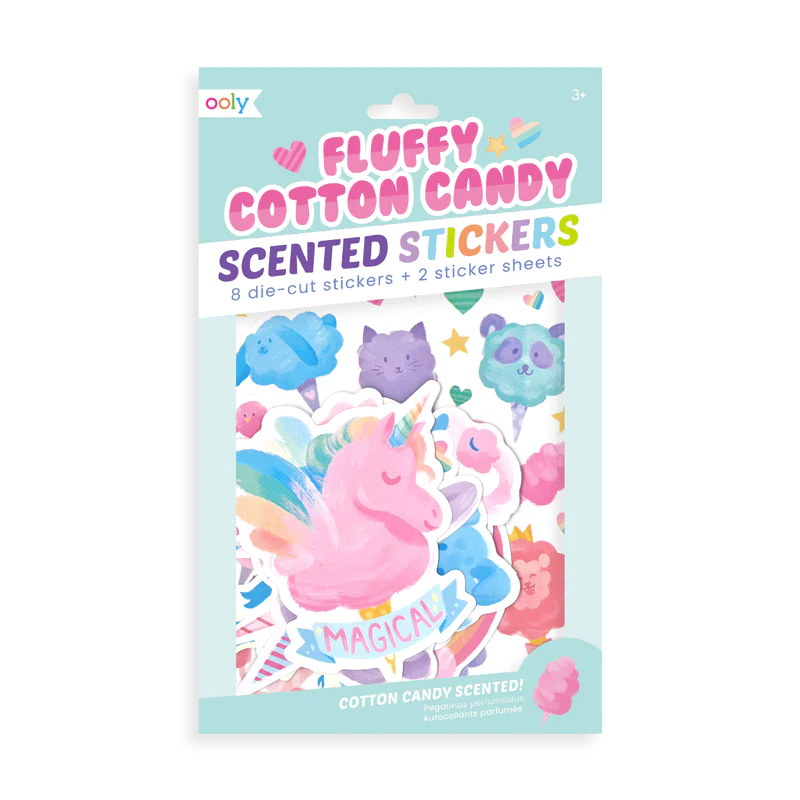 Ooly Scented Scratch Stickers - Fluffy Cotton Candy