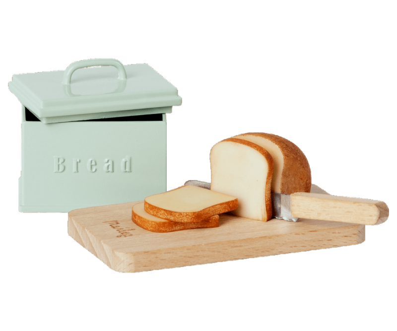 Maileg - Miniature Bread Box w/cutting Board &amp; Knife