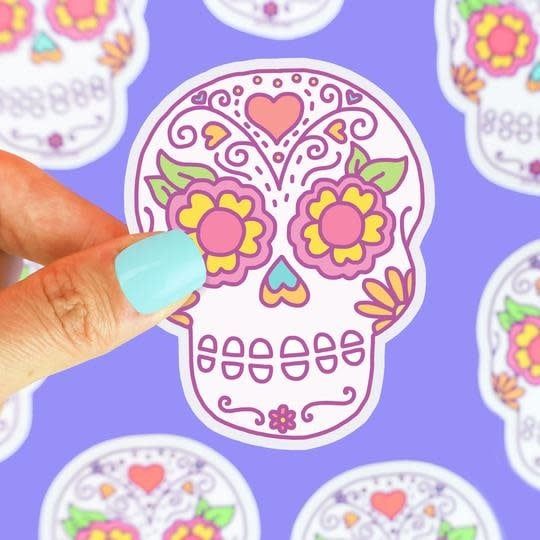 Turtle Soup Sugar Skull Day of the Dead Vinyl Sticker