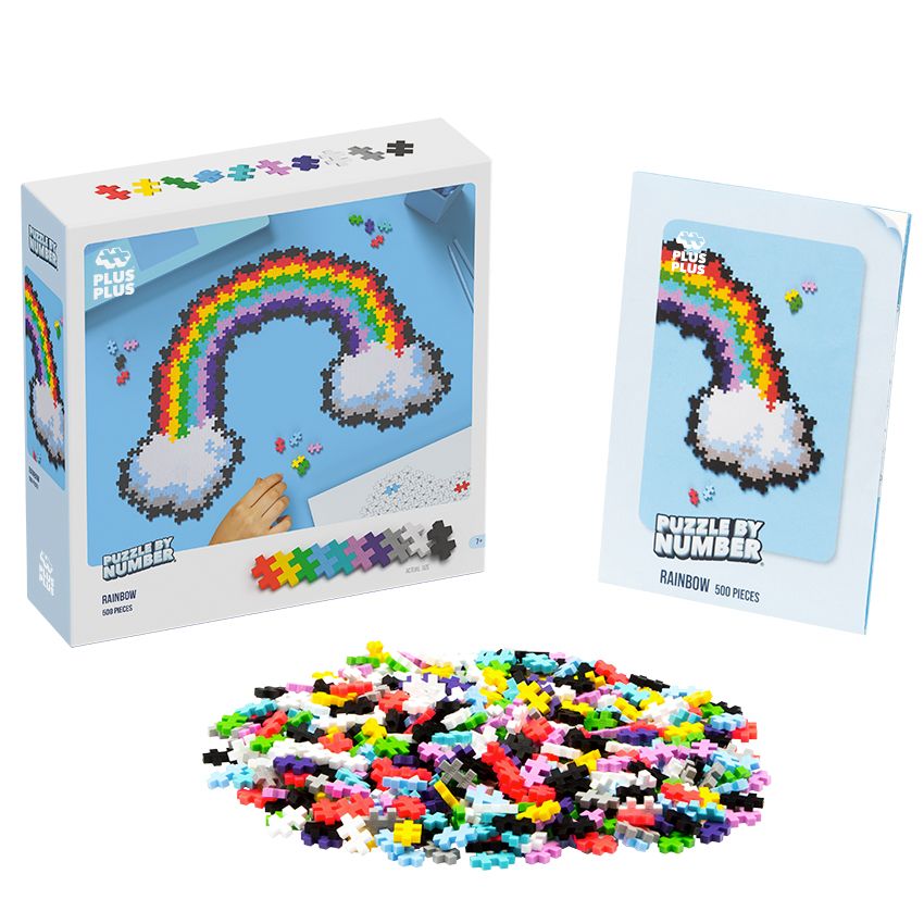 500pc Puzzle By Number  - Rainbow