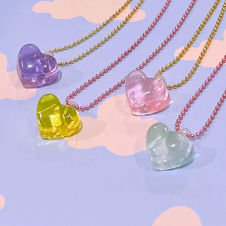 Pop Cutie Jello Heart Necklace