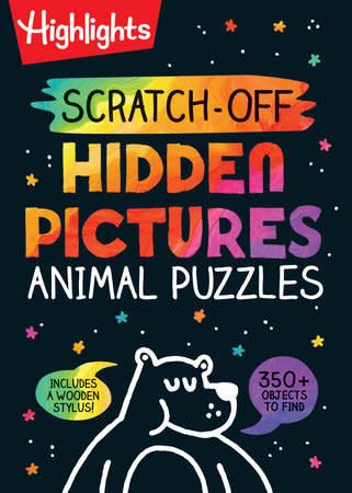 Highlights Scratch Off Hidden Pictures, Animal Puzzles