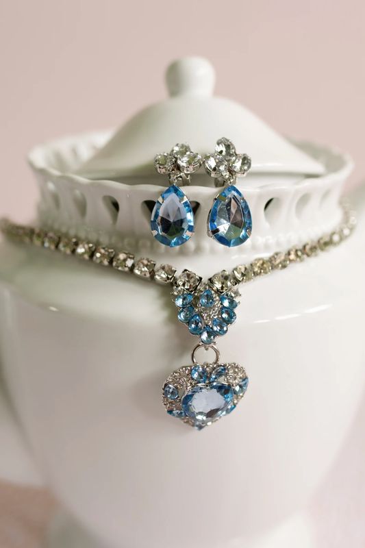 The Marilyn, Blue/Silver, 4pc Set