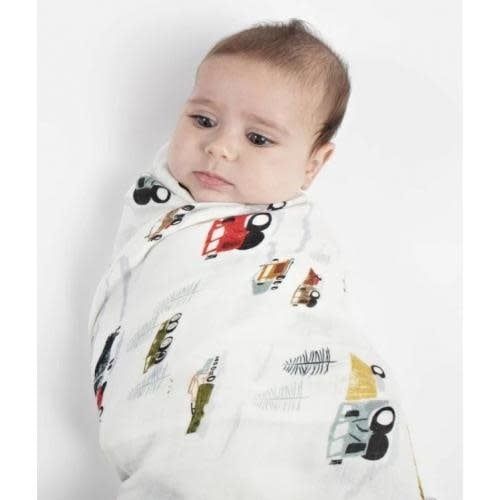 Loulou Lollipop Swaddle - Happy Trucks