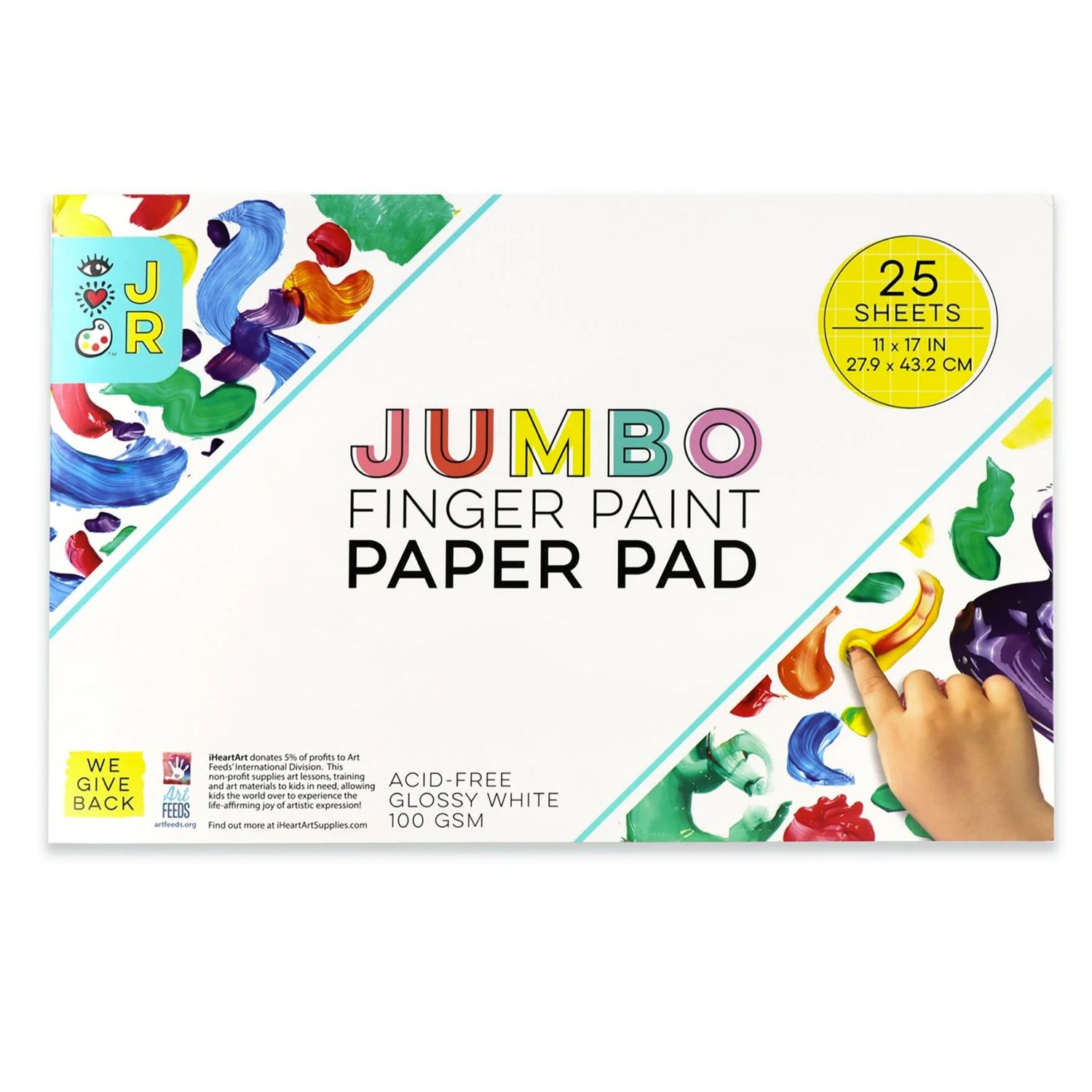 Bright Stripes - Jr Jumbo Finger Paint Paper Pad
